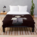 Frankenstein and Albert Einstein inspired plush blanket for a cozy and humorous home decor