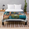 Frasier's Apartment Plush Blanket with Iconic TV Show Elements