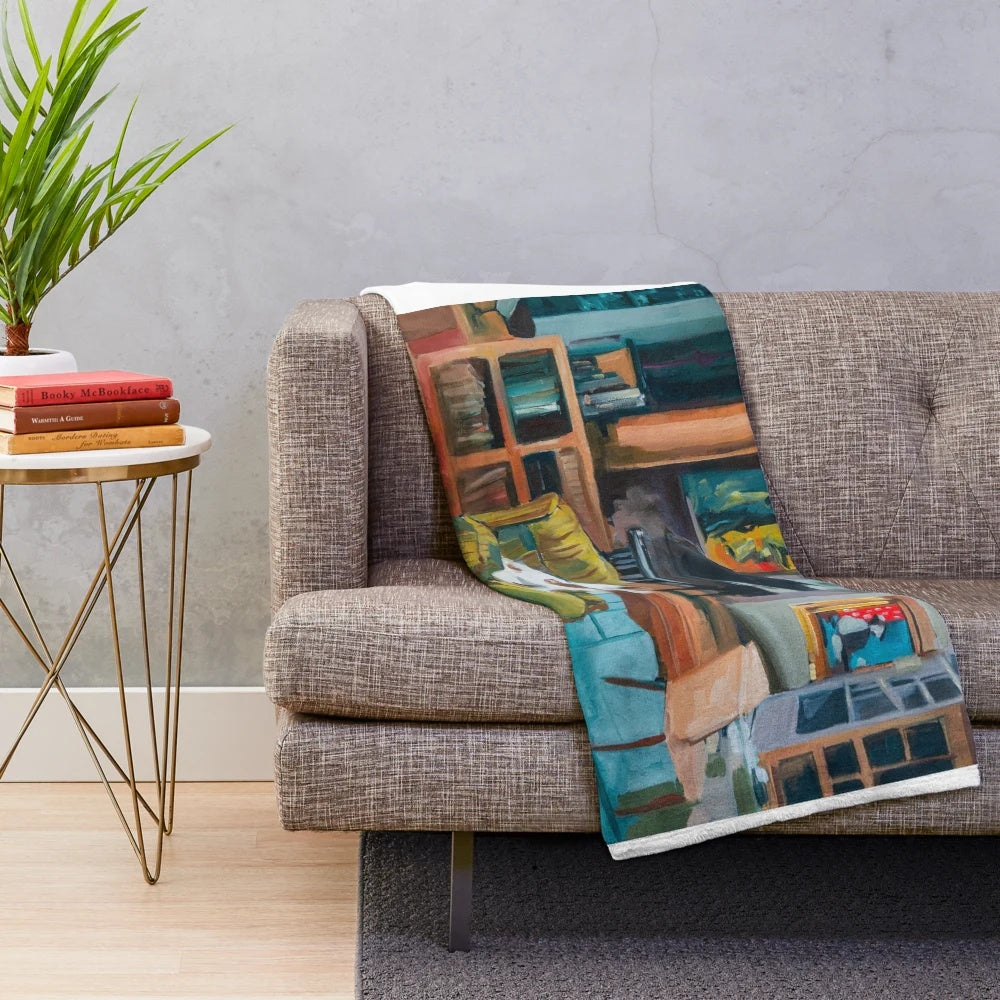 Frasier's Apartment Plush Blanket with Iconic TV Show Elements
