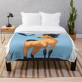 Free Spirit Plush Blanket with Untamed Horse Design