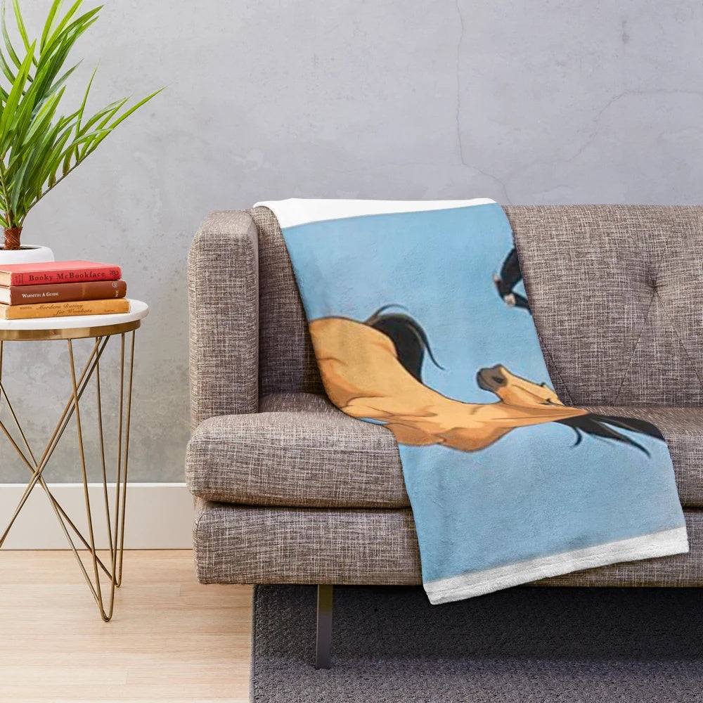 Free Spirit Plush Blanket with Untamed Horse Design