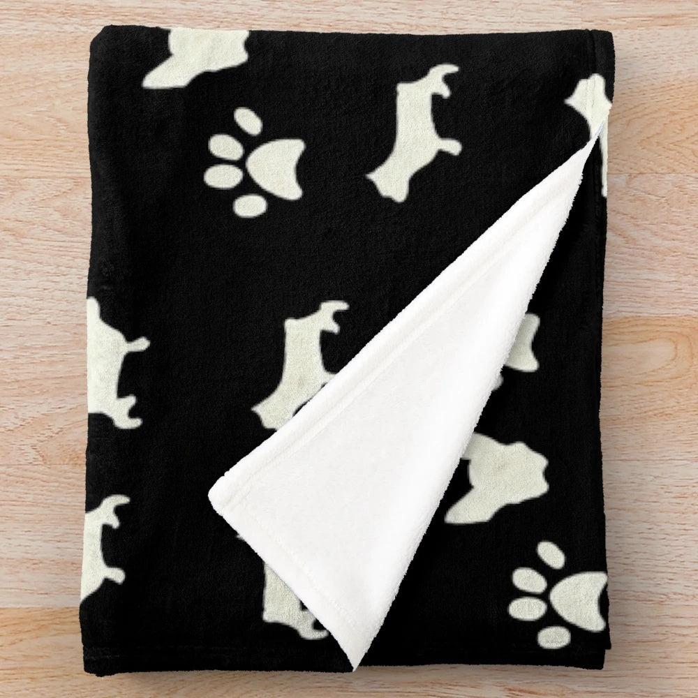 Soft and cuddly French bulldog plush blanket