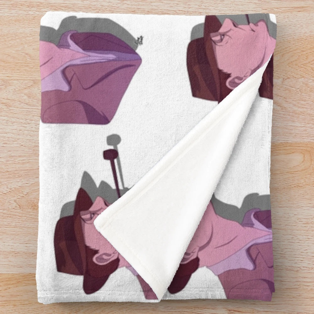 A plush and comfortable blanket inspired by the iconic French cinema character, Monsieur Hulot.