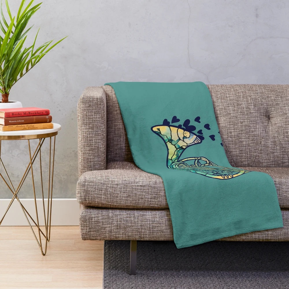 French horn plush blanket