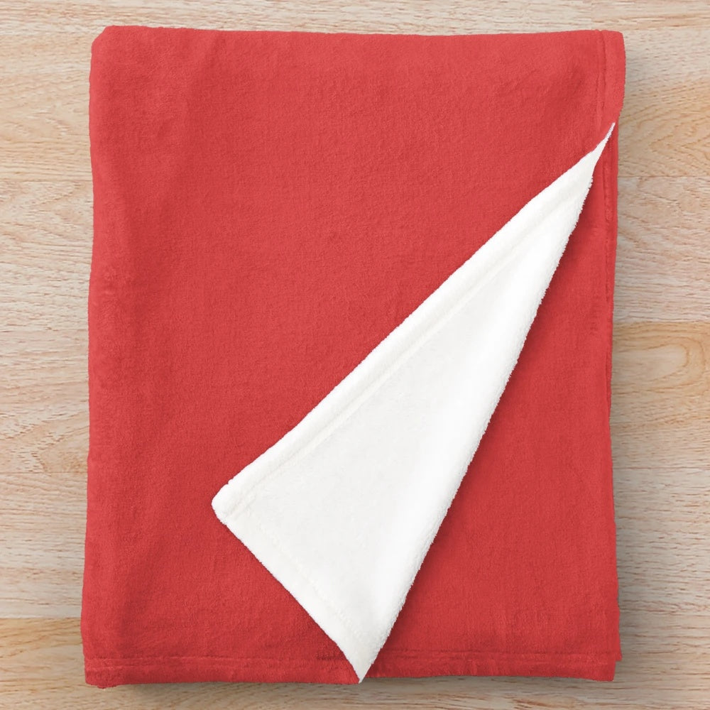 Soft and cuddly plush blanket featuring a French horn design for music lovers
