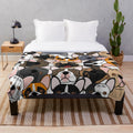 Frenchie Squad Plush Blanket with French Bulldog Design