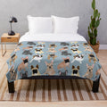 Fluffy French Bulldog Plush Blanket