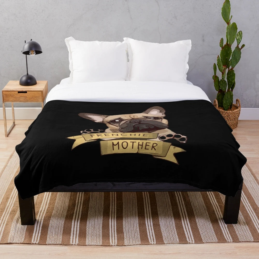 Soft and Cuddly Frenchie Plush Blanket