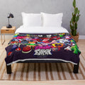 Friday Night Funkin' inspired plush blanket featuring characters from the popular indie game