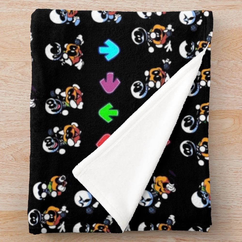 Friday Night Funkin Skid and Pump Themed Plush Blanket
