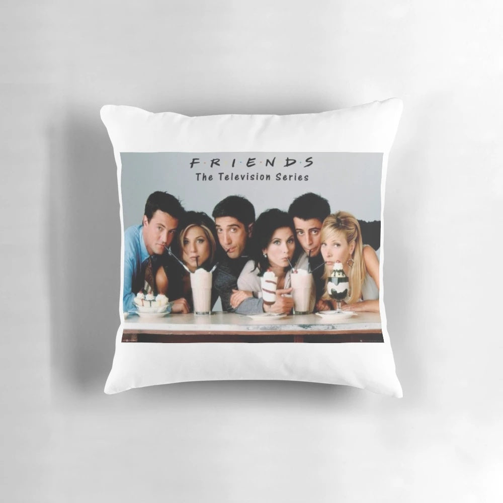 Friends TV show-themed milkshake-inspired plush pillow