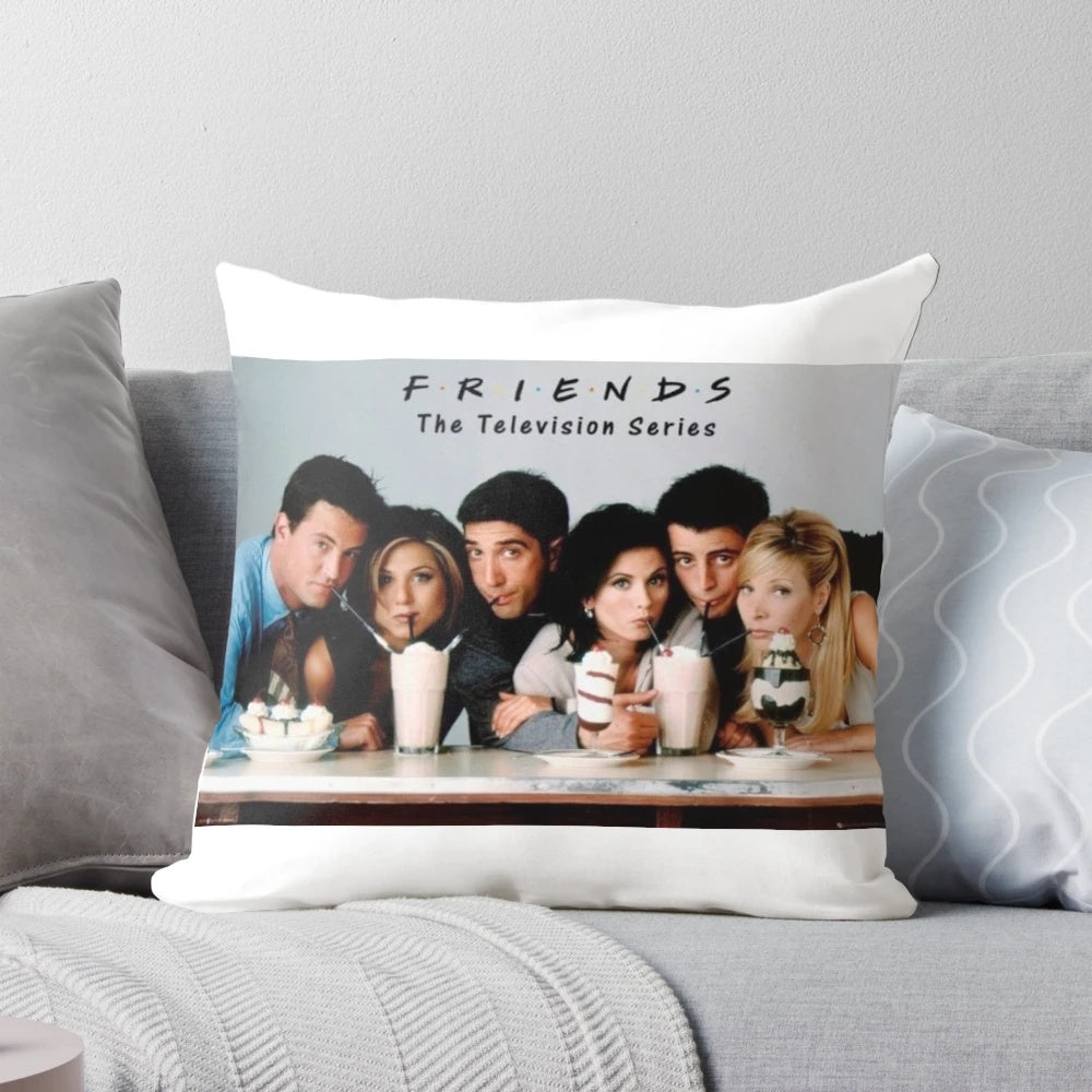 Friends TV show-themed milkshake-inspired plush pillow