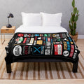 Friends quotes plush blanket with couch and TV show references