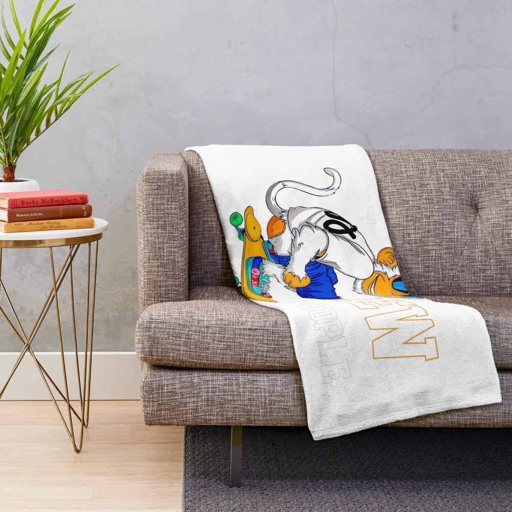 Funny monkey print plush blanket