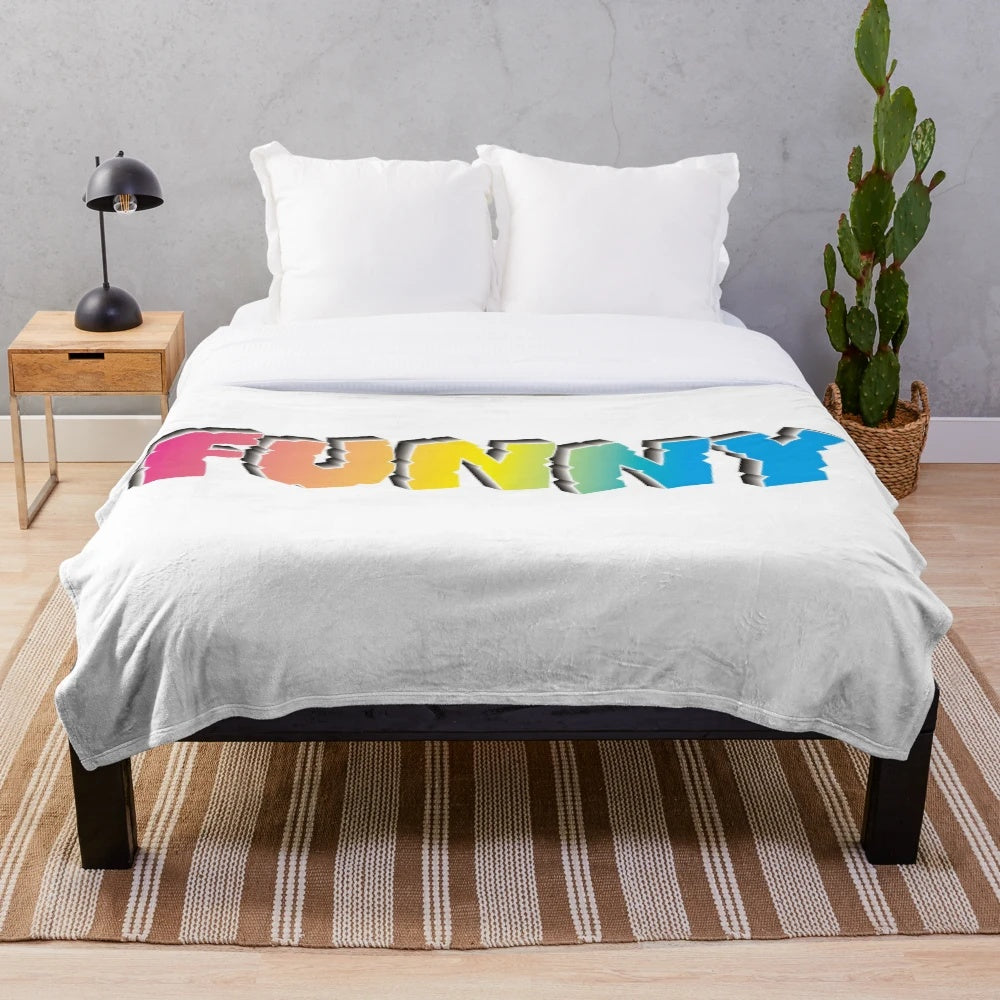 Funny and Soft Plush Blanket for Bedroom and Home