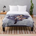 Soft and plush blanket featuring Aeon Flux-inspired design