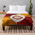 Galatasaray Plush Blanket with Team Colors and Logo
