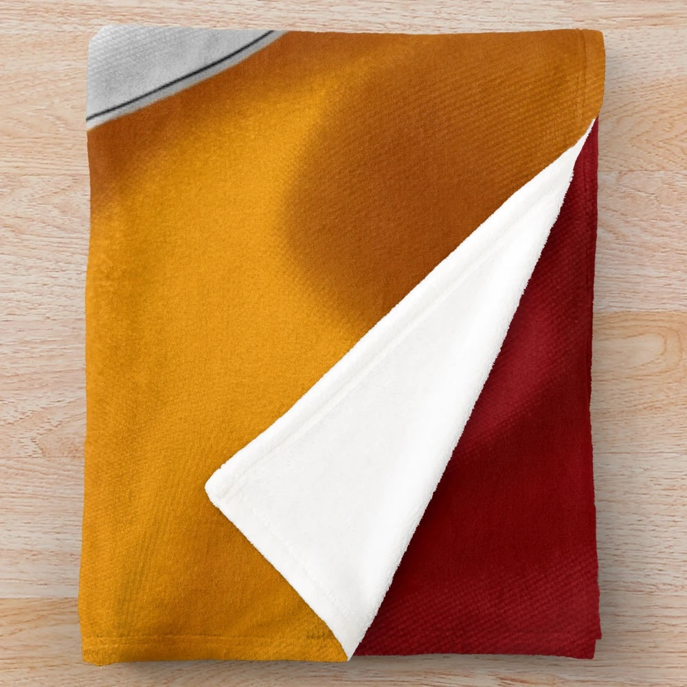 Galatasaray Plush Blanket with Team Colors and Logo