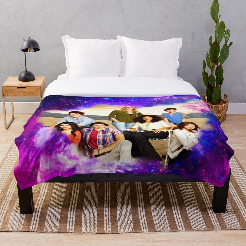The Fosters TV Show Plush Blanket with Galaxy Print Design