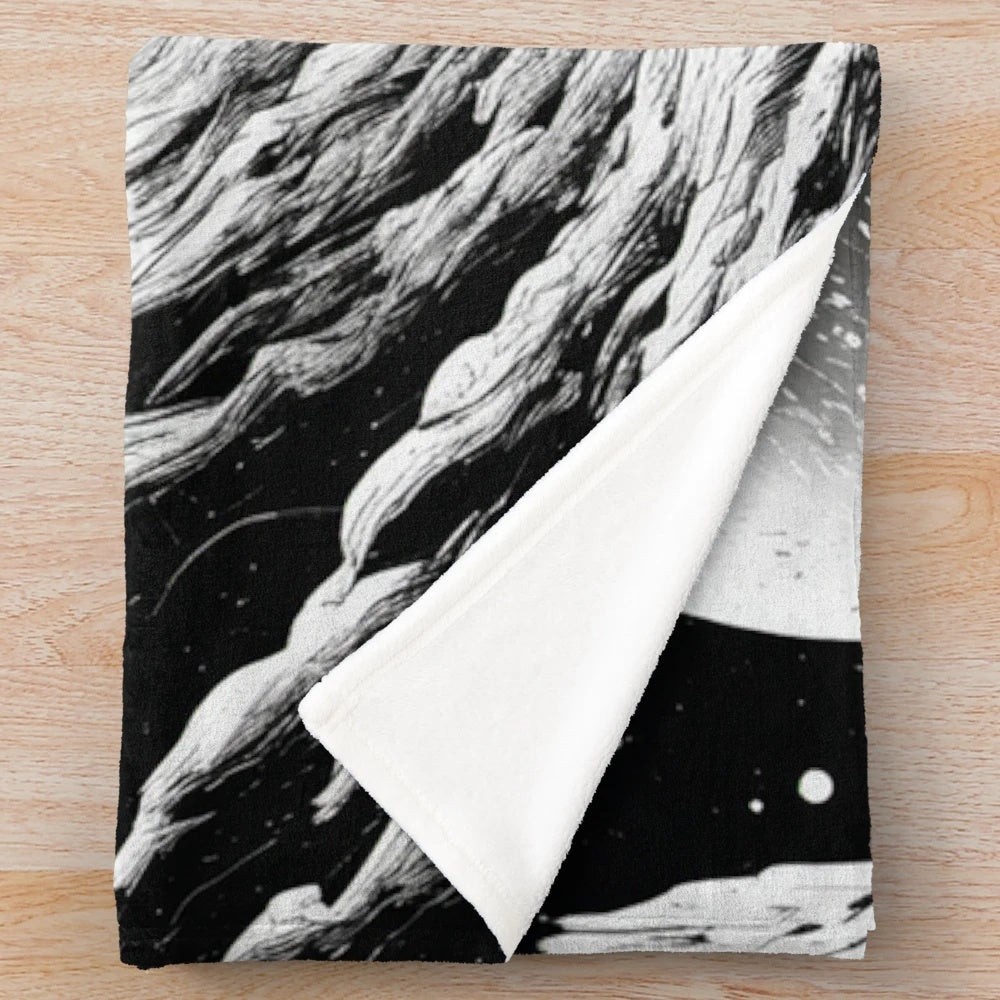 Soft and plush galaxy-themed blanket for a cozy, celestial experience
