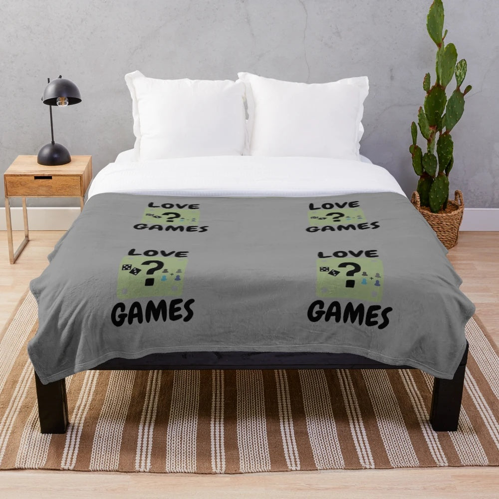 Cozy game-themed plush blanket for relaxation and leisure