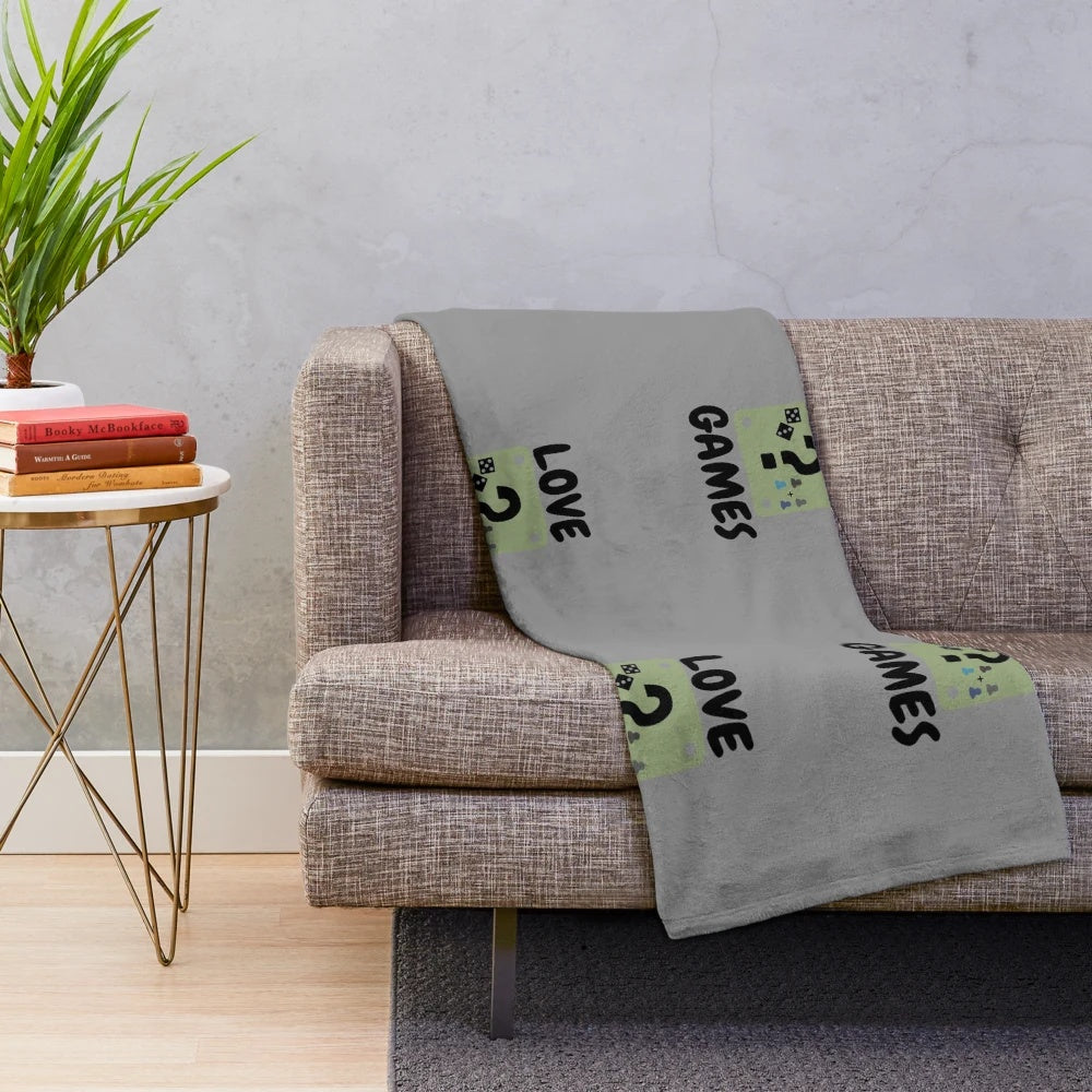 Cozy game-themed plush blanket for relaxation and leisure