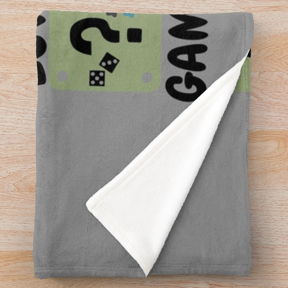 Cozy game-themed plush blanket for relaxation and leisure