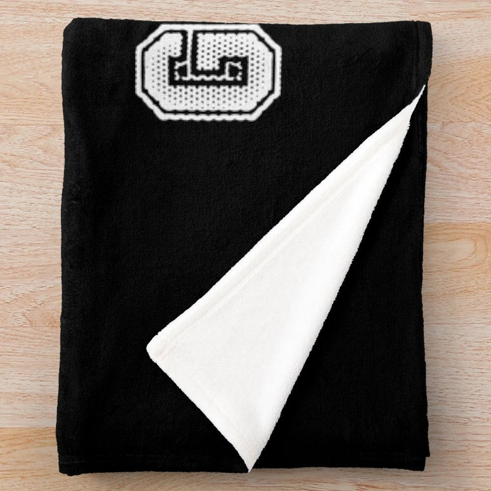 Plush gaming blanket with video game headset design