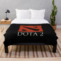 Dota 2 plush blanket featuring iconic game elements