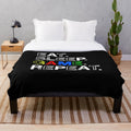Gaming-themed plush blanket with "Eat, Sleep, Game, Repeat" design