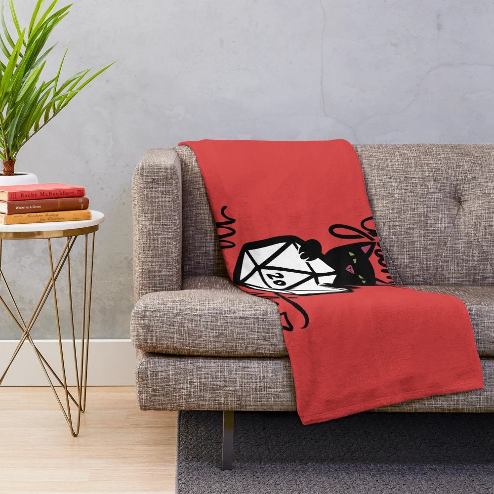 Soft and cuddly game cat plush blanket for gamers