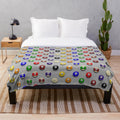 Gaming-themed plush blanket with a fun polka dot and billiards ball pattern