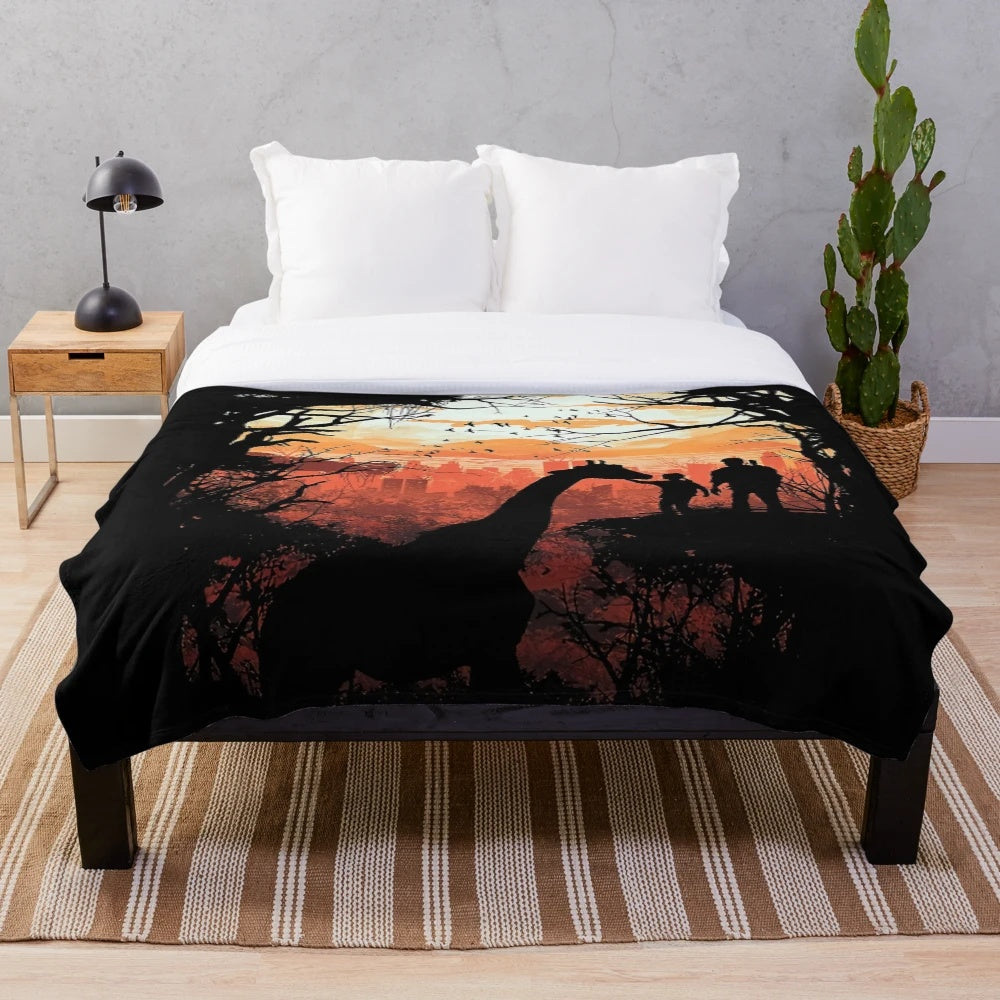 The Last of Us Plush Blanket featuring a nature-inspired design