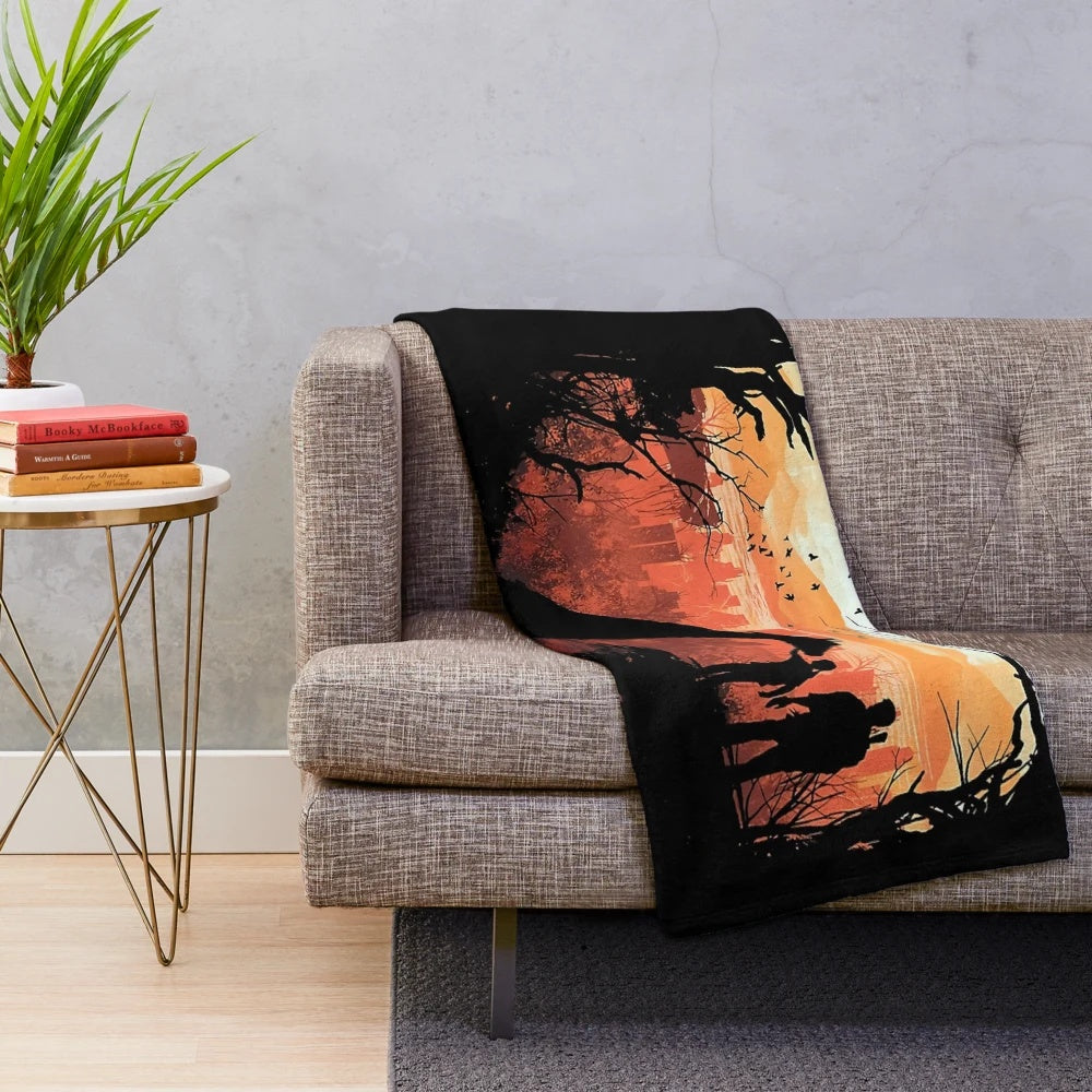 The Last of Us Plush Blanket featuring a nature-inspired design
