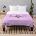 Garden Goddess plush blanket with floral and nature motifs