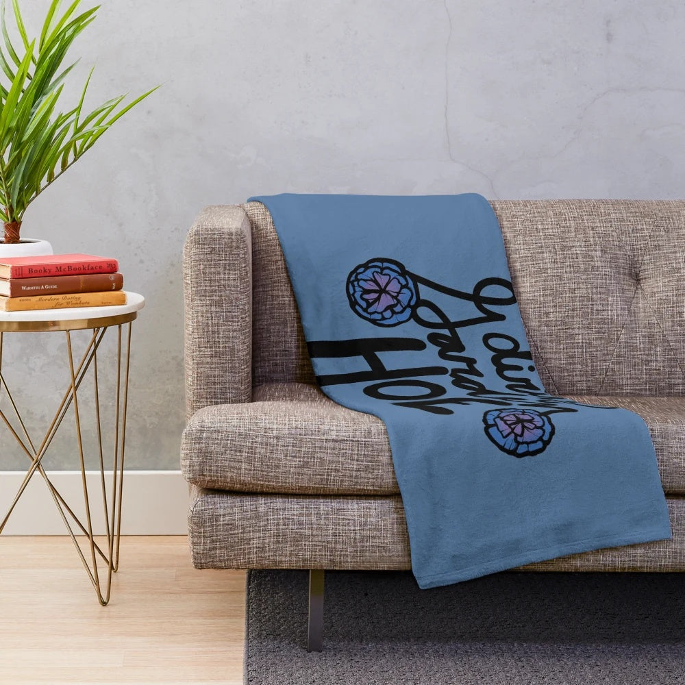 Plush garden hoe blanket for gardening lovers