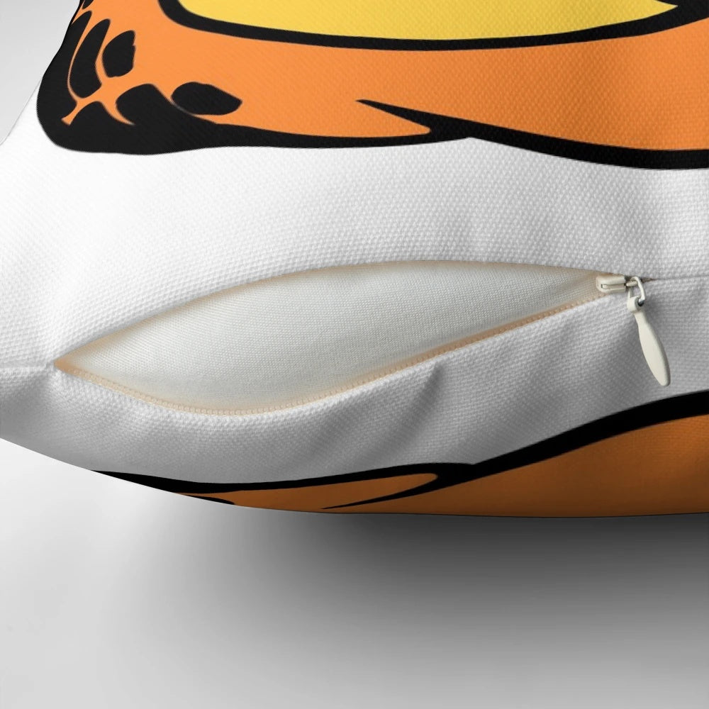 Soft, plush Garfield face pillow for a touch of nostalgia and comfort