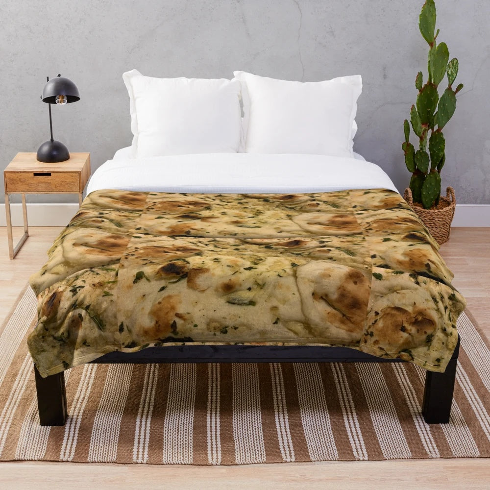 Garlic naan inspired plush blanket
