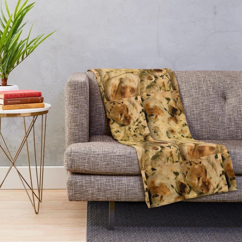Garlic naan inspired plush blanket