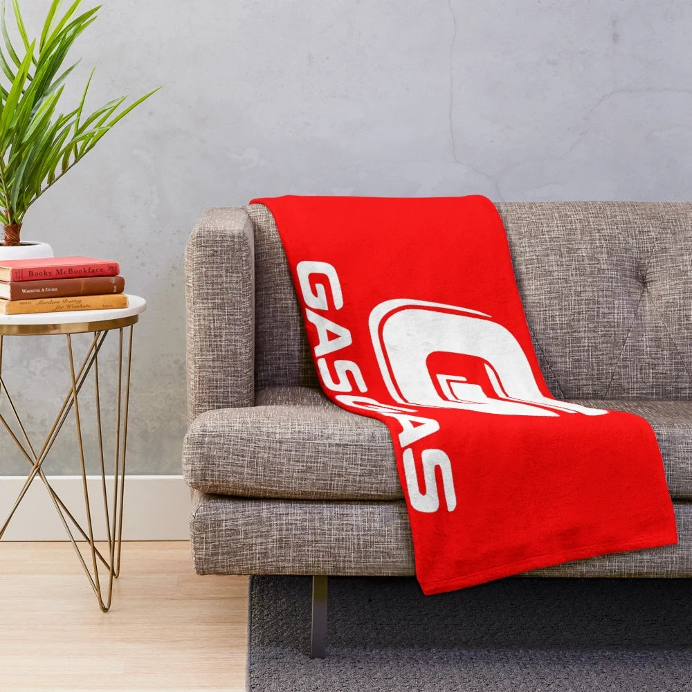 Gasgas motorcycle-themed plush blanket