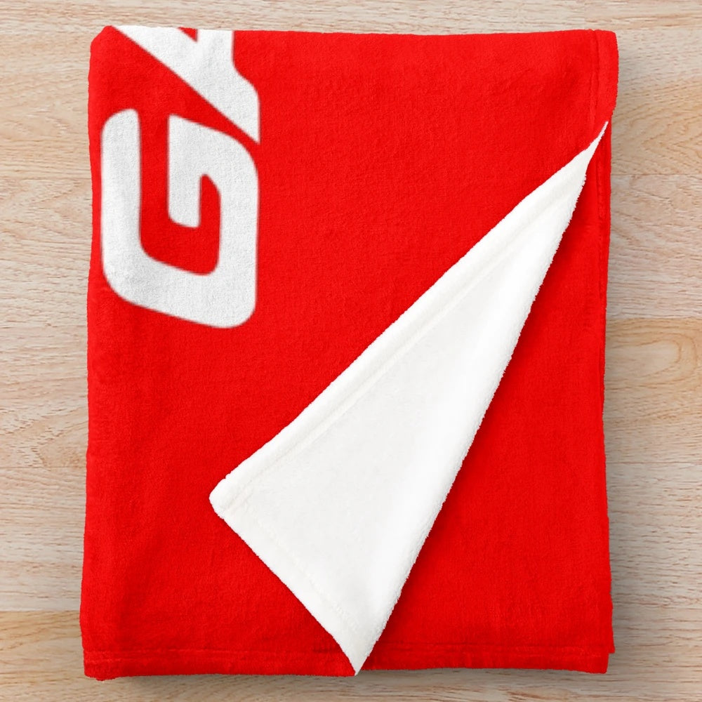 Gasgas motorcycle-themed plush blanket
