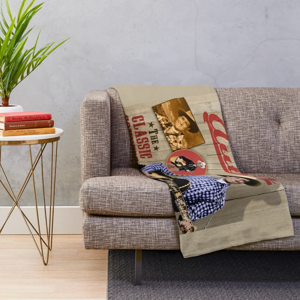 Gene Autry inspired plush blanket featuring the classic country singer