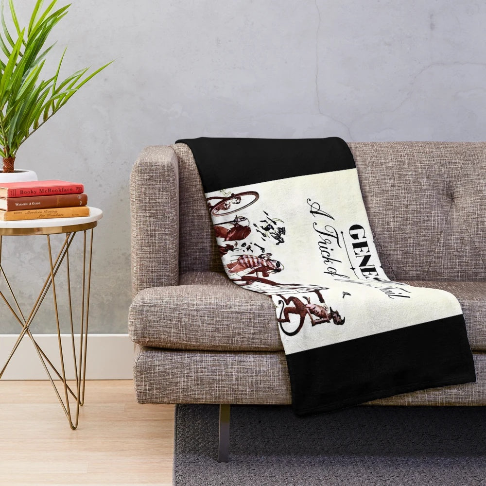 Genesis plush blanket featuring the iconic band's album artwork