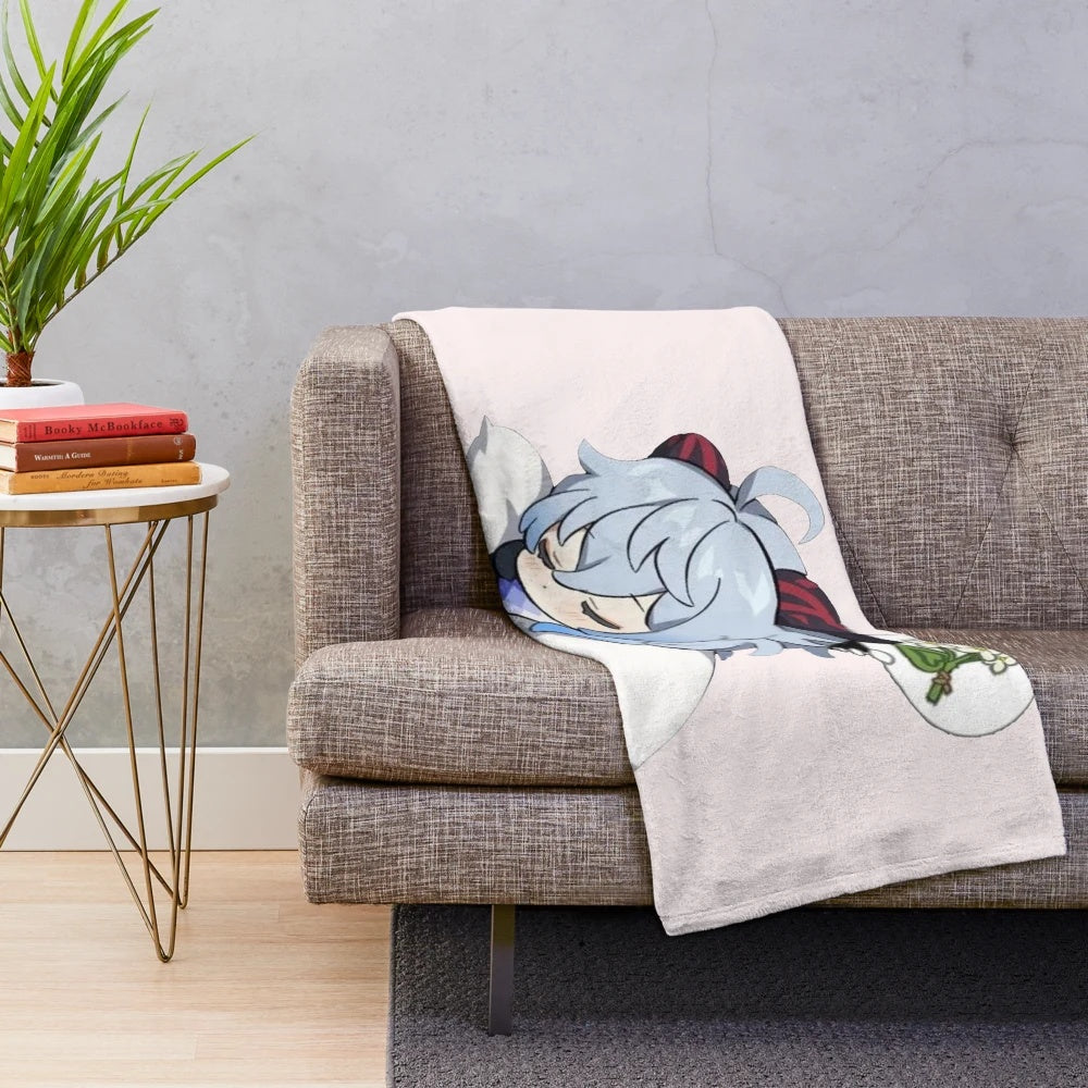 Genshin Impact Chibi Peeker Plush Blanket
