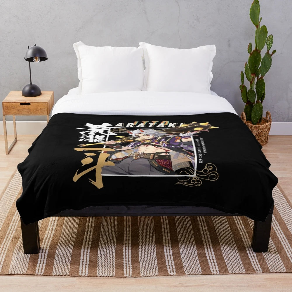 Genshin Impact Itto Geo Character Plush Blanket