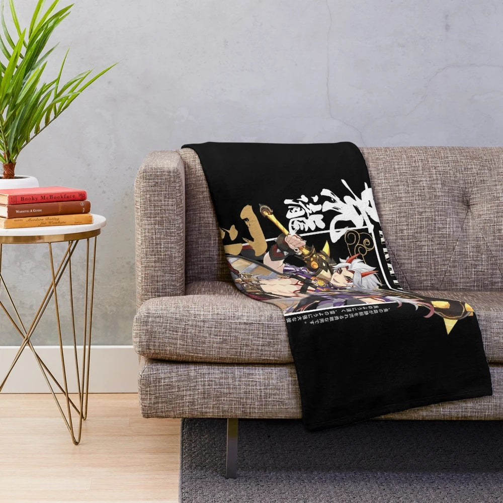 Genshin Impact Itto Geo Character Plush Blanket