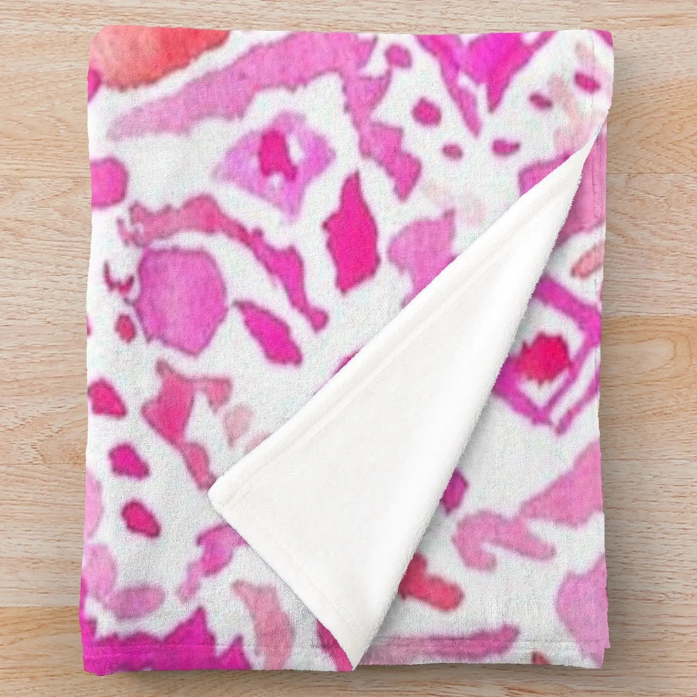 Soft and cozy plush blanket with a stylish geometric pattern
