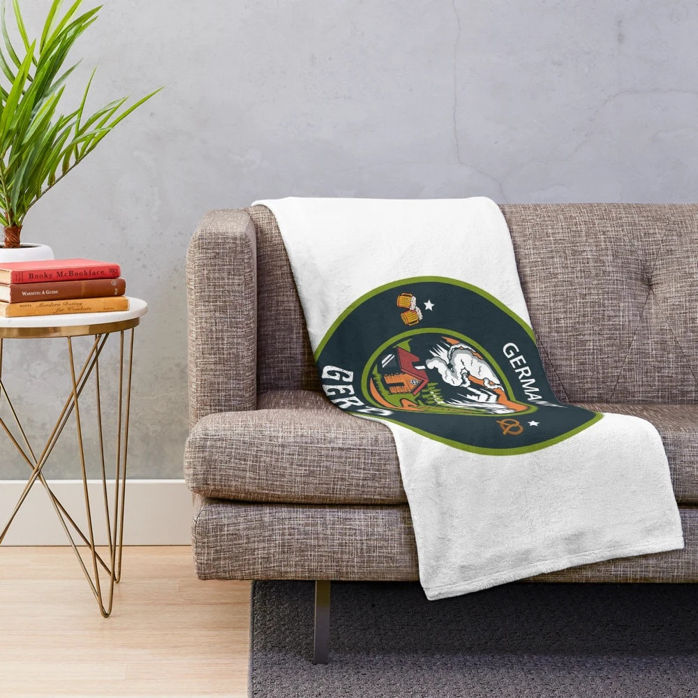 Gera Germany plush blanket with traditional German emblem
