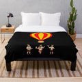 German beer festival plush blanket with traditional Wiesn design