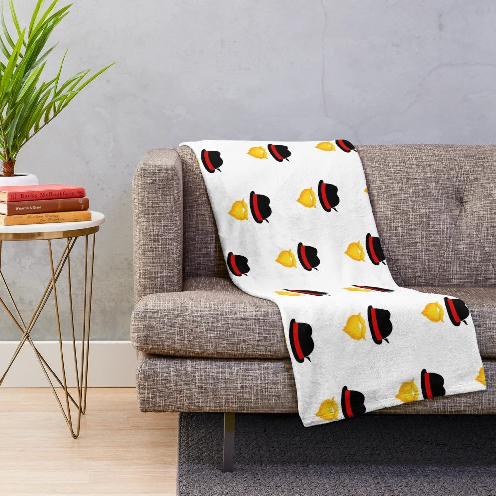 German-inspired plush backpack blanket with a stylish beard design